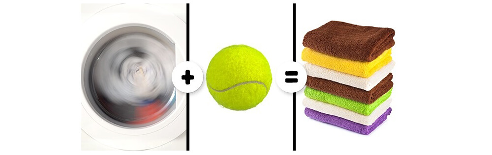 Cho bóng tennis vào lồng giặt khi sấy khô